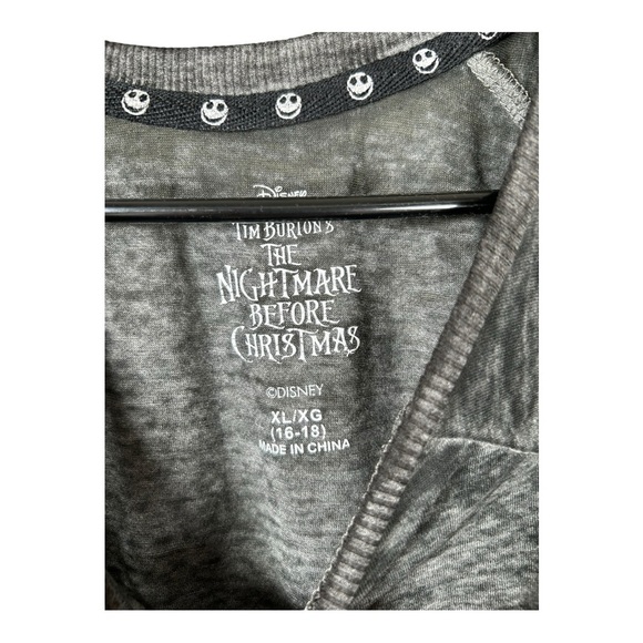 DISNEY The Nightmare Before Christmas Pajama Set pants, shirt Sz L 12-14 jogger - Picture 7 of 9